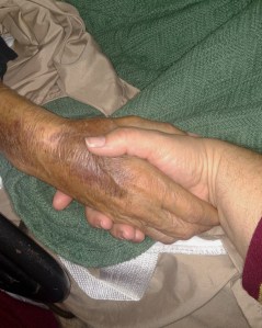 Dad's hand in mine 2